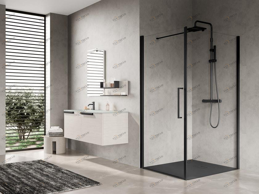 NOVELLINI Душевой уголок угловой с распашной дверцей Young plus sun-id-1476097