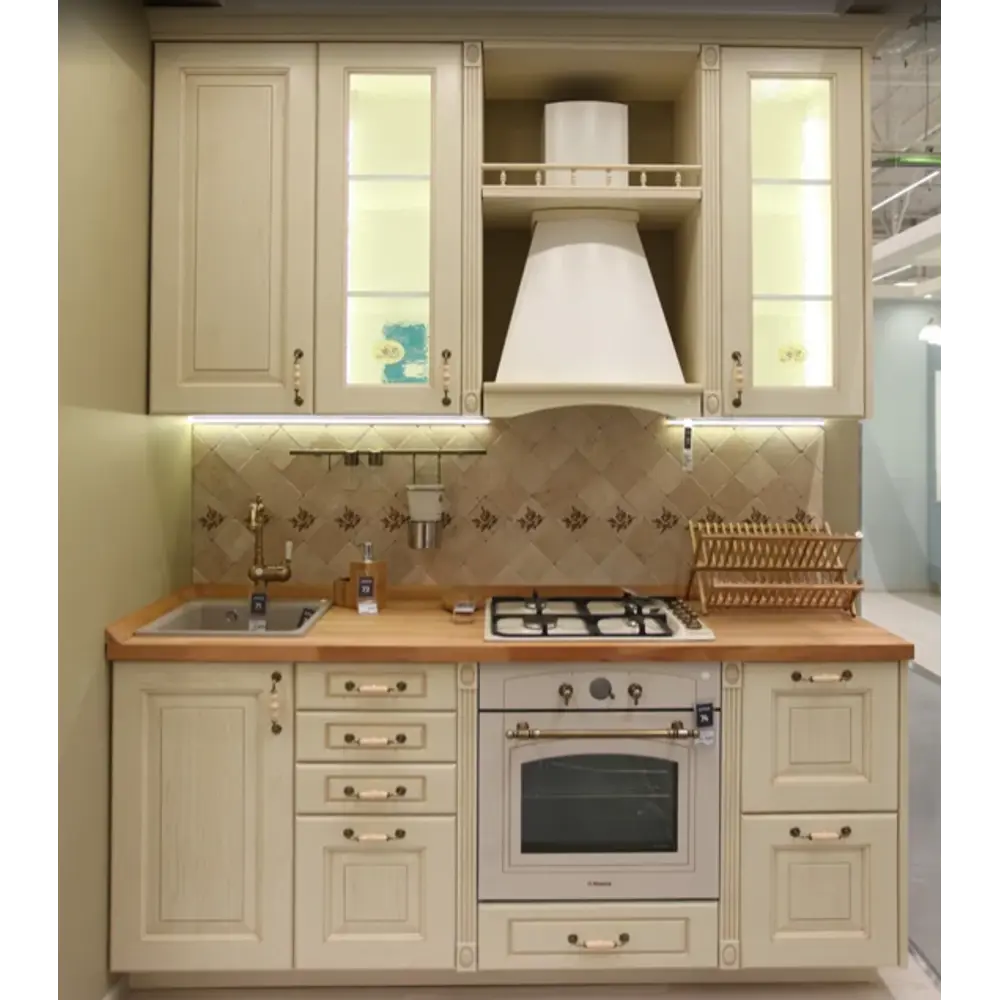 Фасад для кухонного шкафа Невель 39.7x76.5 см Delinia ID массив ясеня цвет кремовый STLM-2175691 - Вид №8