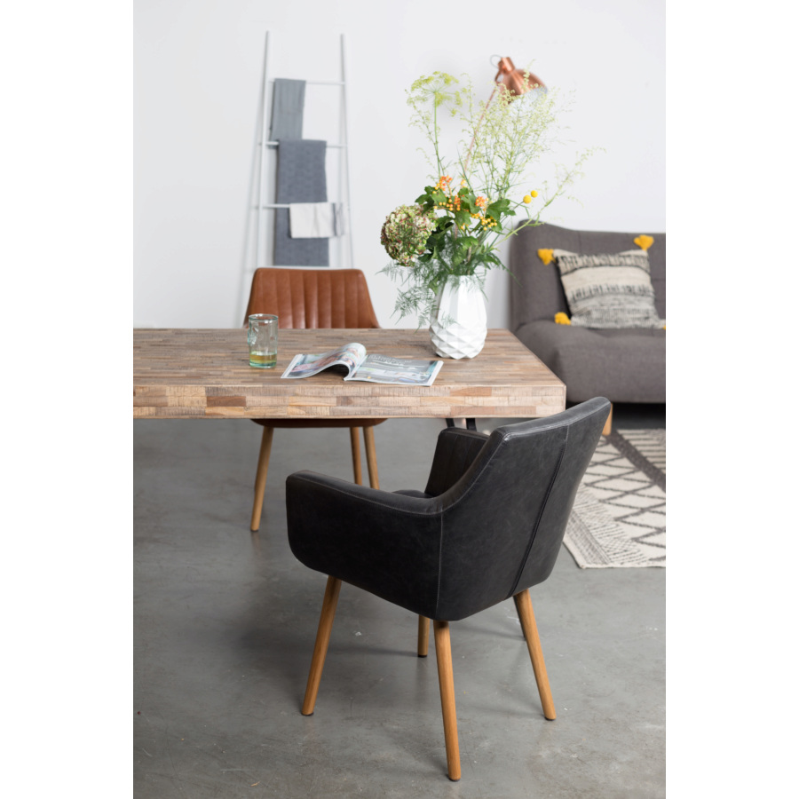 Кресло Pike коричневое White Label Living 1100283 - Вид №4