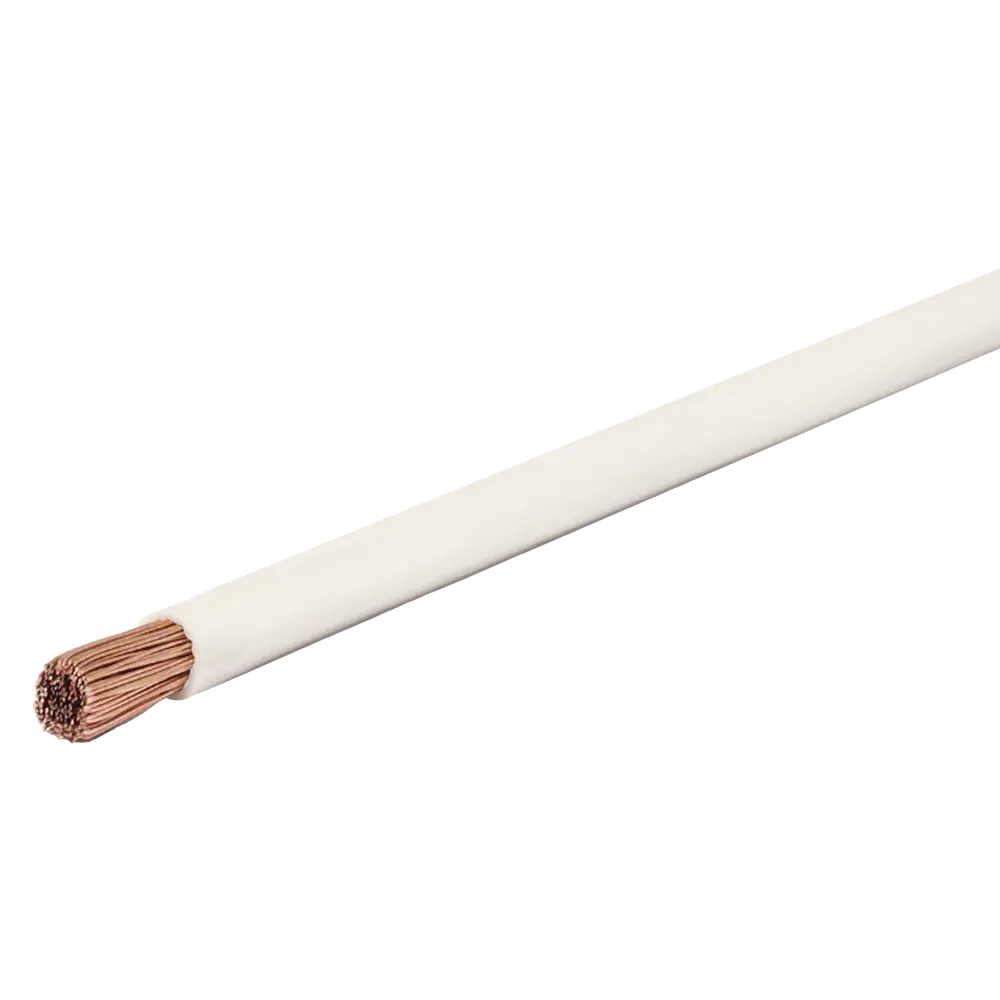 Провод Electraline ПУГВ 1x4 мм на отрез ГОСТ цвет белый STLM-2179394