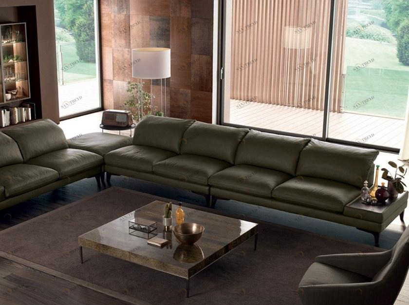 Febal Casa Угловой кожаный диван с подголовником Scena sun-id-1466528