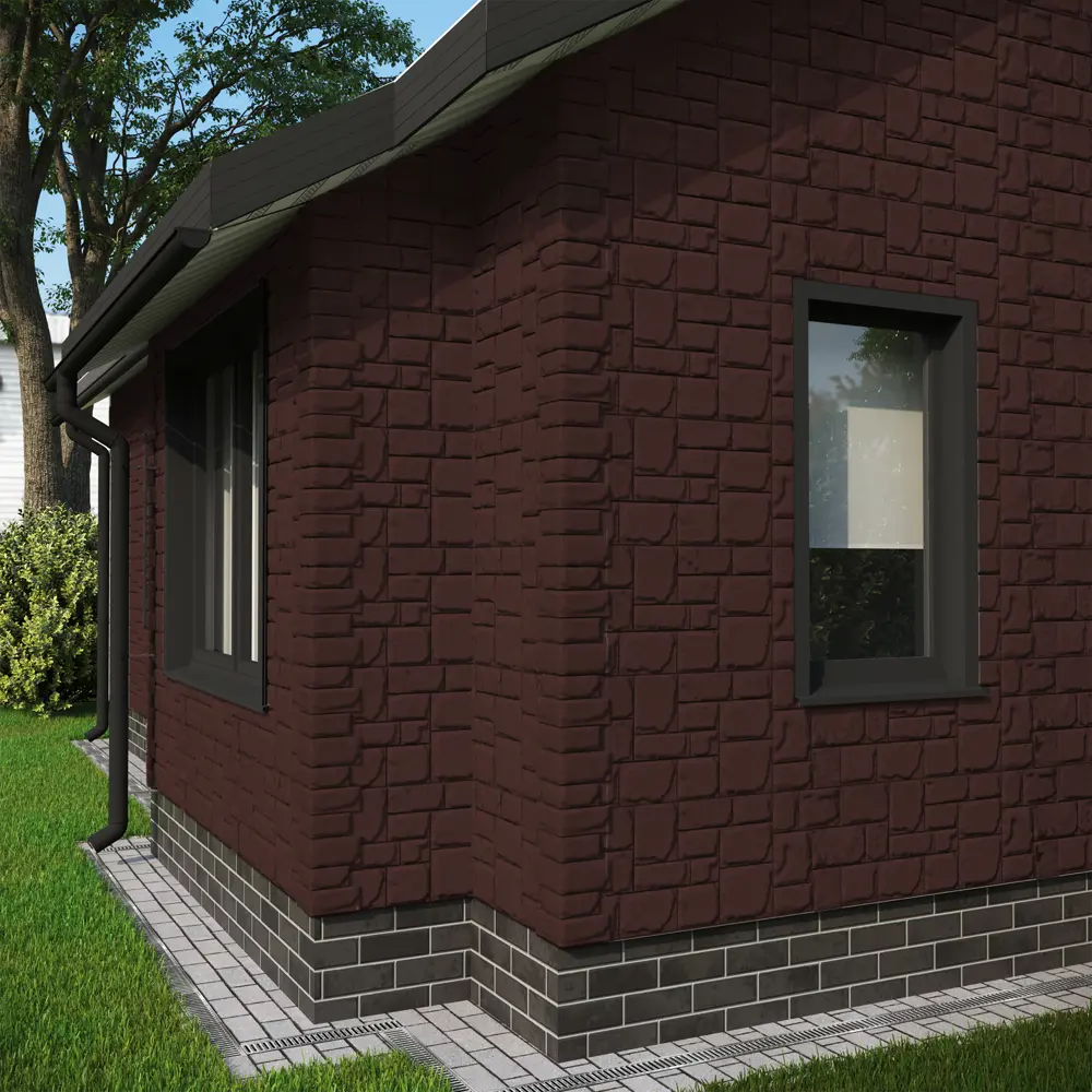 Фасадная панель Grand Line 417x1105 мм мм камень коричневый 0.38 м² STLM-2080113 - Вид №2