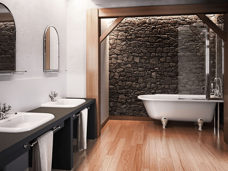 Ванна акриловая Hampton правосторонняя с ножками L2C Hampton Burlington E14, L2C - Вид №1