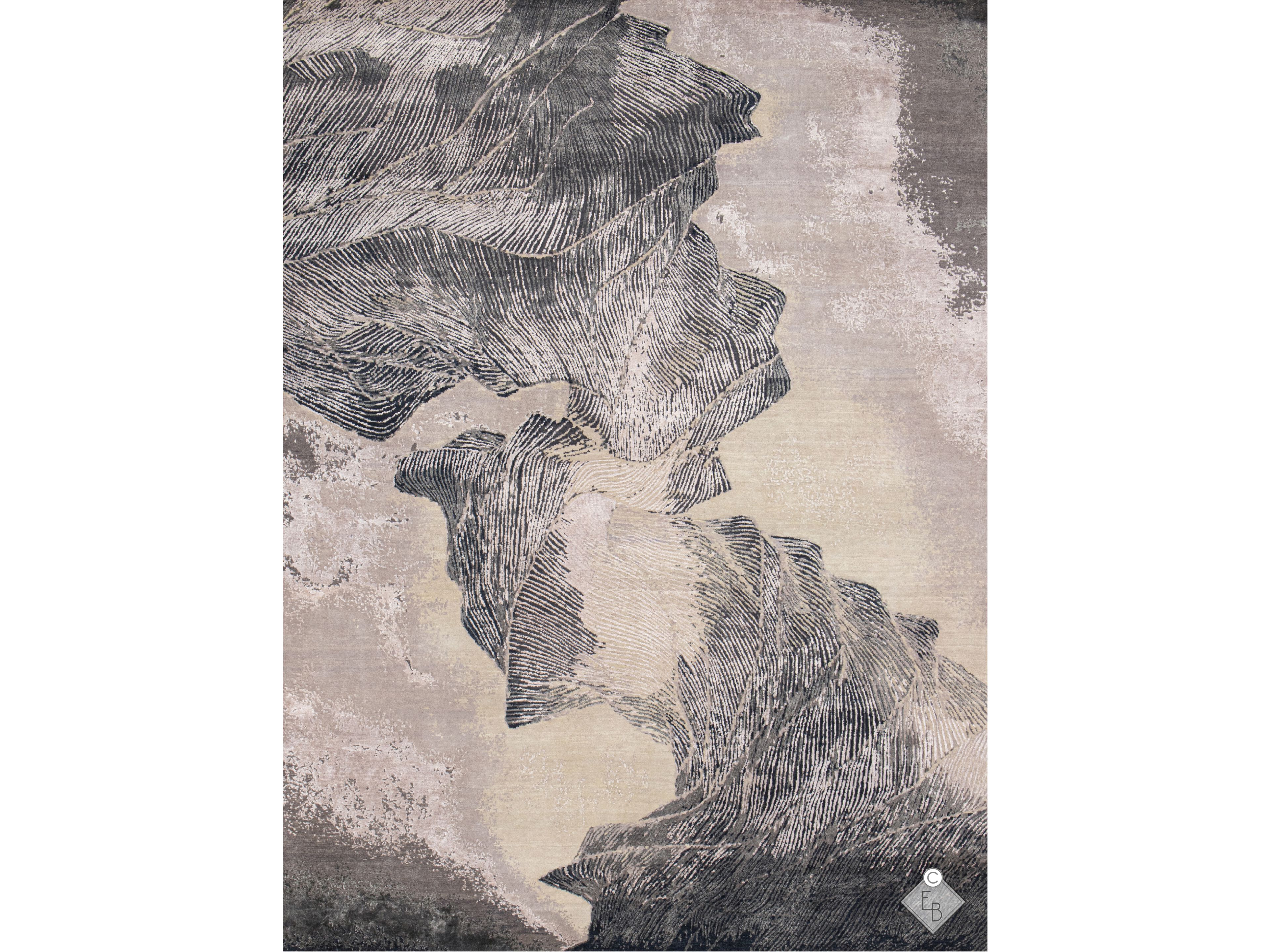 Прямоугольный ковер из бамбукового шелка и шерсти Edition Bougainville Inspiration ARCH-00034085