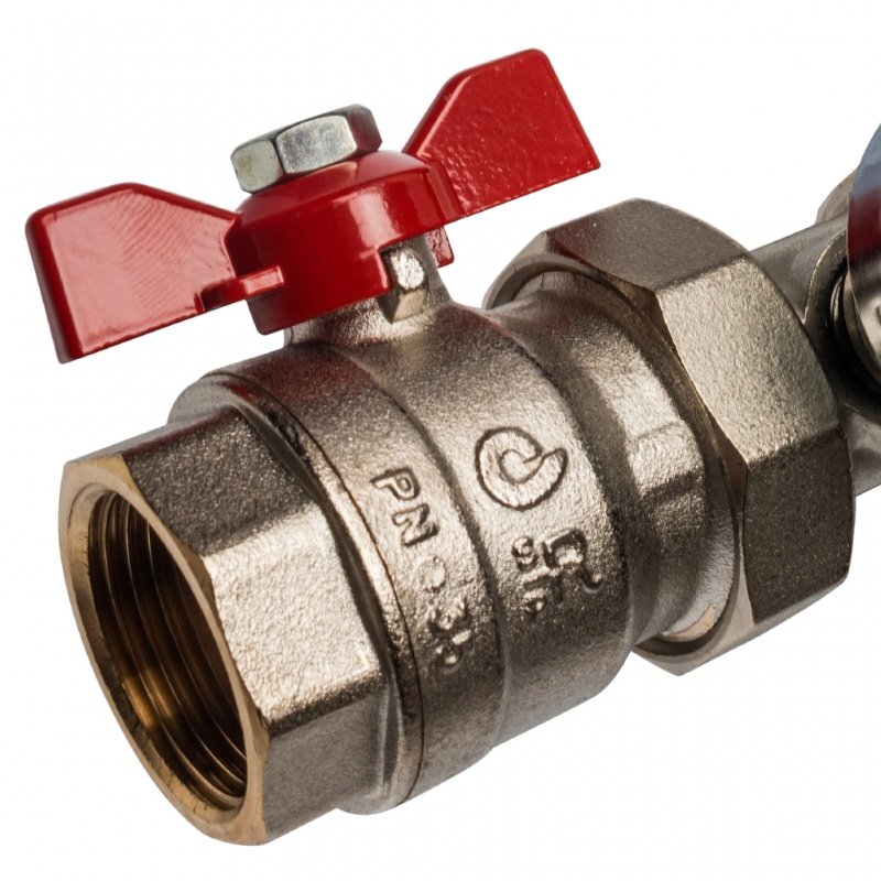 Распределительный коллектор из латуни STOUT 1" х 3/4" х 8 выходов без расходомеров SMB0468000008 - Вид №1