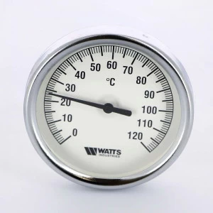 Термометр биметаллический самоуплотняющийся F+R801SD 80мм с погружной гильзой WATTS Ind 120 град.C гильза 50мм