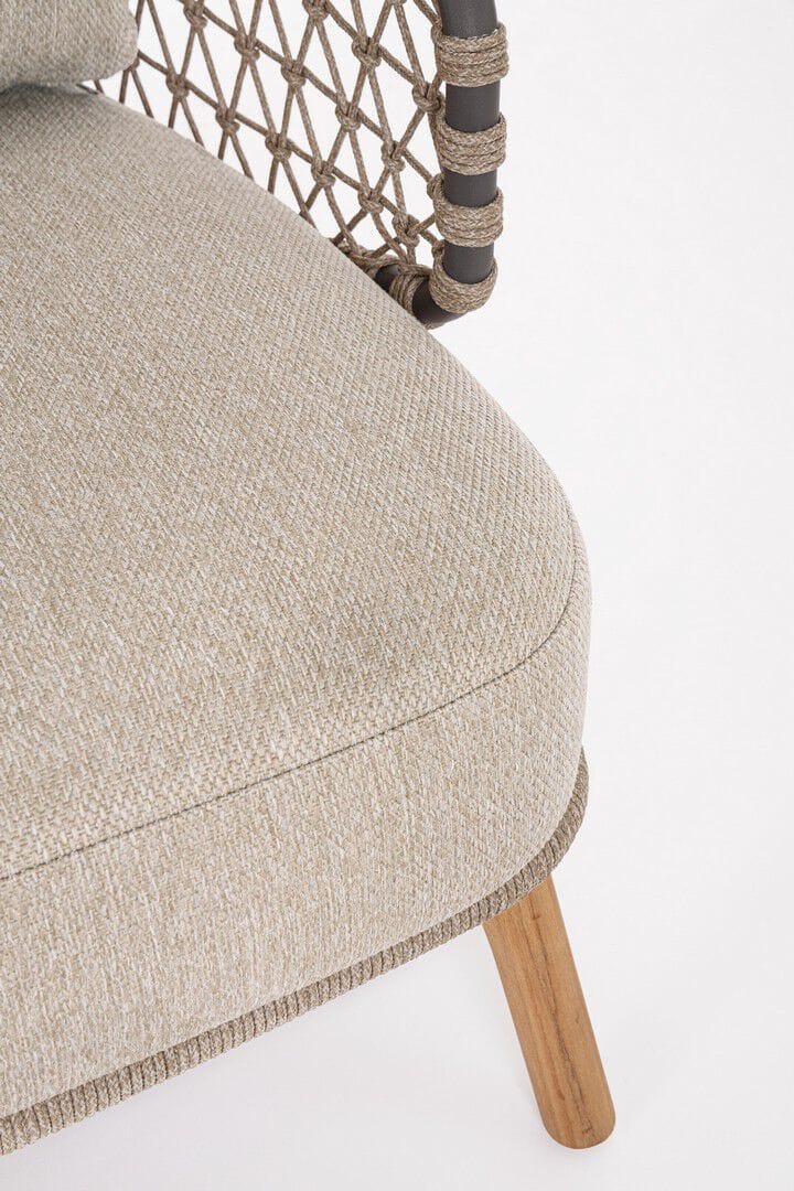 Веревочное и тканевое садовое кресло с подлокотниками BIZZOTTO Eularia ARCH-00109559 - Вид №7