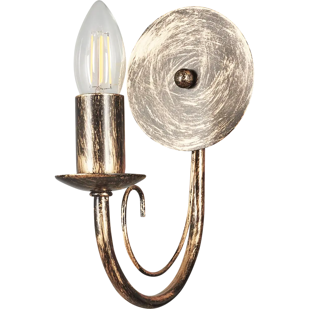 Бра «Рустика» НББ 01-60, цвет чёрный матовый/золото Santreyd STLM-2084109