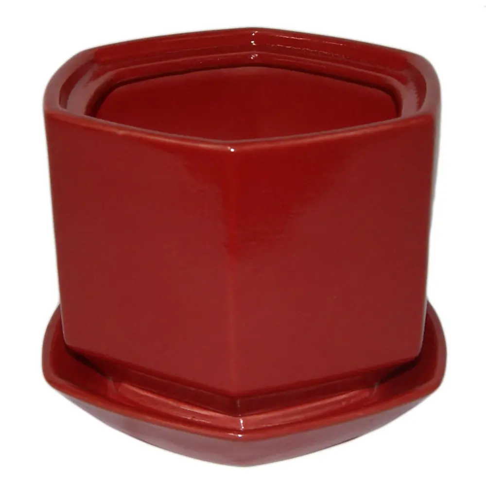 Горшок цветочный Goncar Меркурий 11x13.5x11 см v1 л керамика красный 82126335 STLM-2096605 GONCHAR