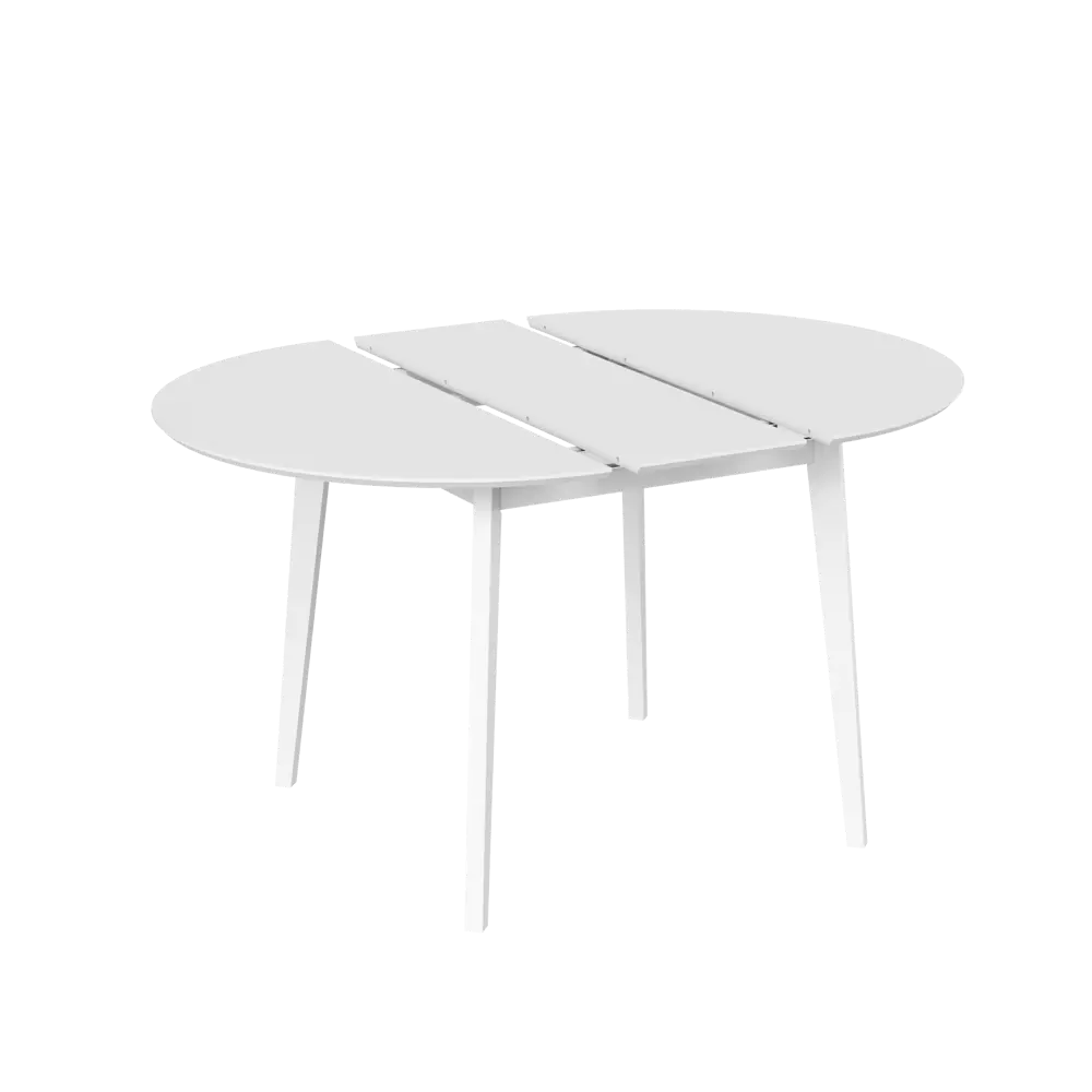 Стол обеденный Монреаль Т1 раскладной 100-130x77x100 см круг МДФ цвет белый Santreyd STLM-2064789 - Вид №2