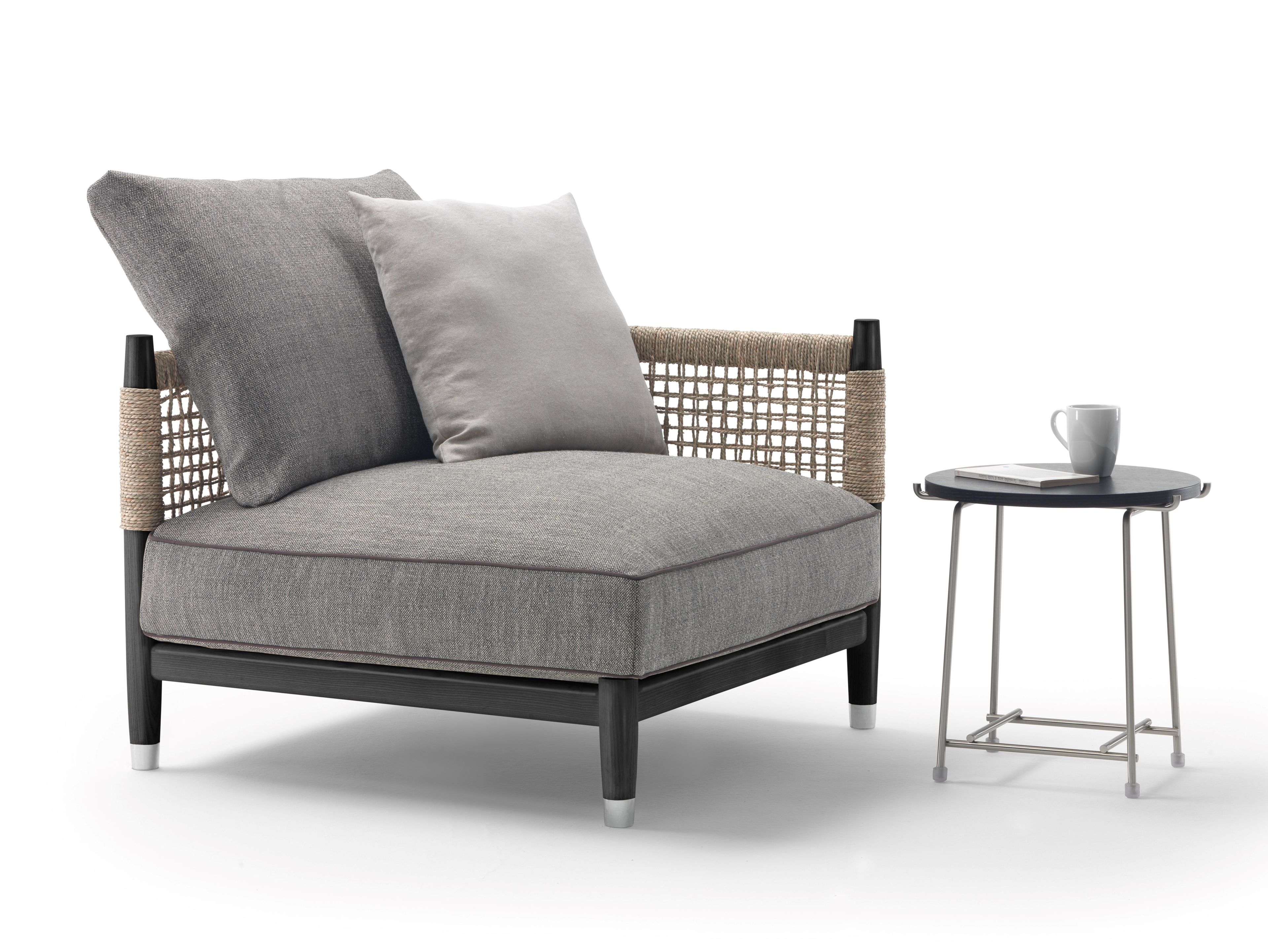 Модульное кресло из речной соломы и плетения Flexform Parker ARCH-00147452