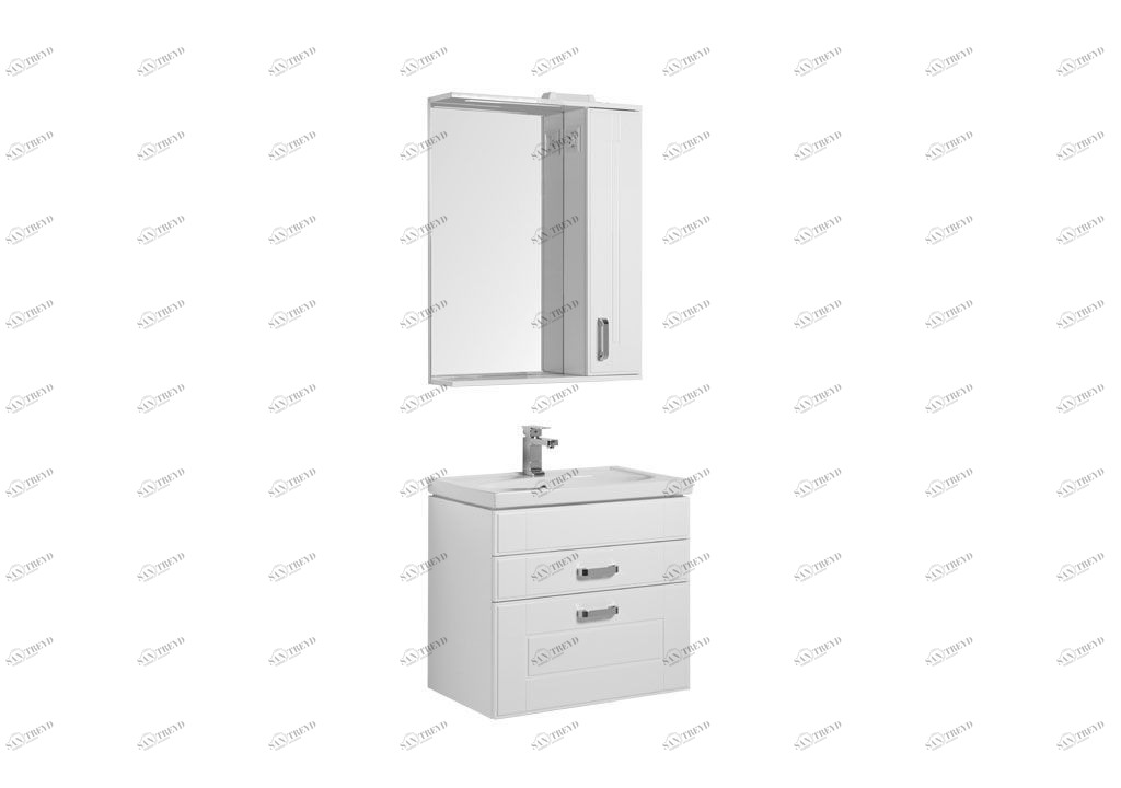Мебель для ванной Aquanet Рондо 70 белый (2 ящика) 00195707