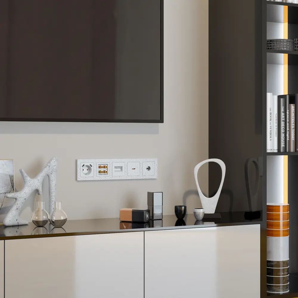 Акустическая розетка встраиваемая Werkel Hammer без заземления цвет белый STLM-2130645 - Вид №3