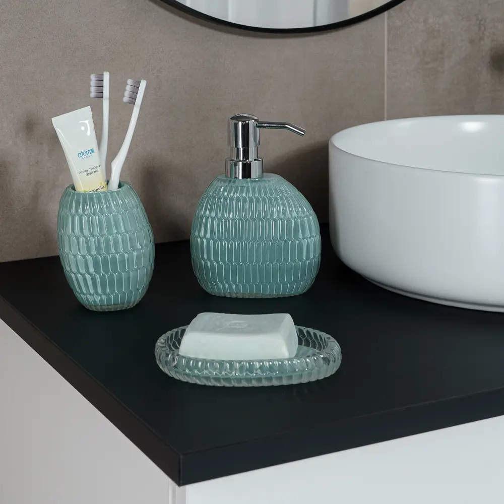 Дозатор для жидкого мыла Verran Aurora полирезин цвет зеленый STLM-2211942 - Вид №6