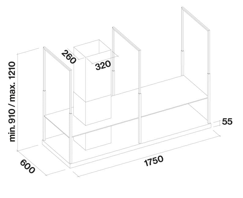Окрашенная стальная островная вытяжка со встроенным освещением Falmec дизайн ARCH-00072190 - Вид №6