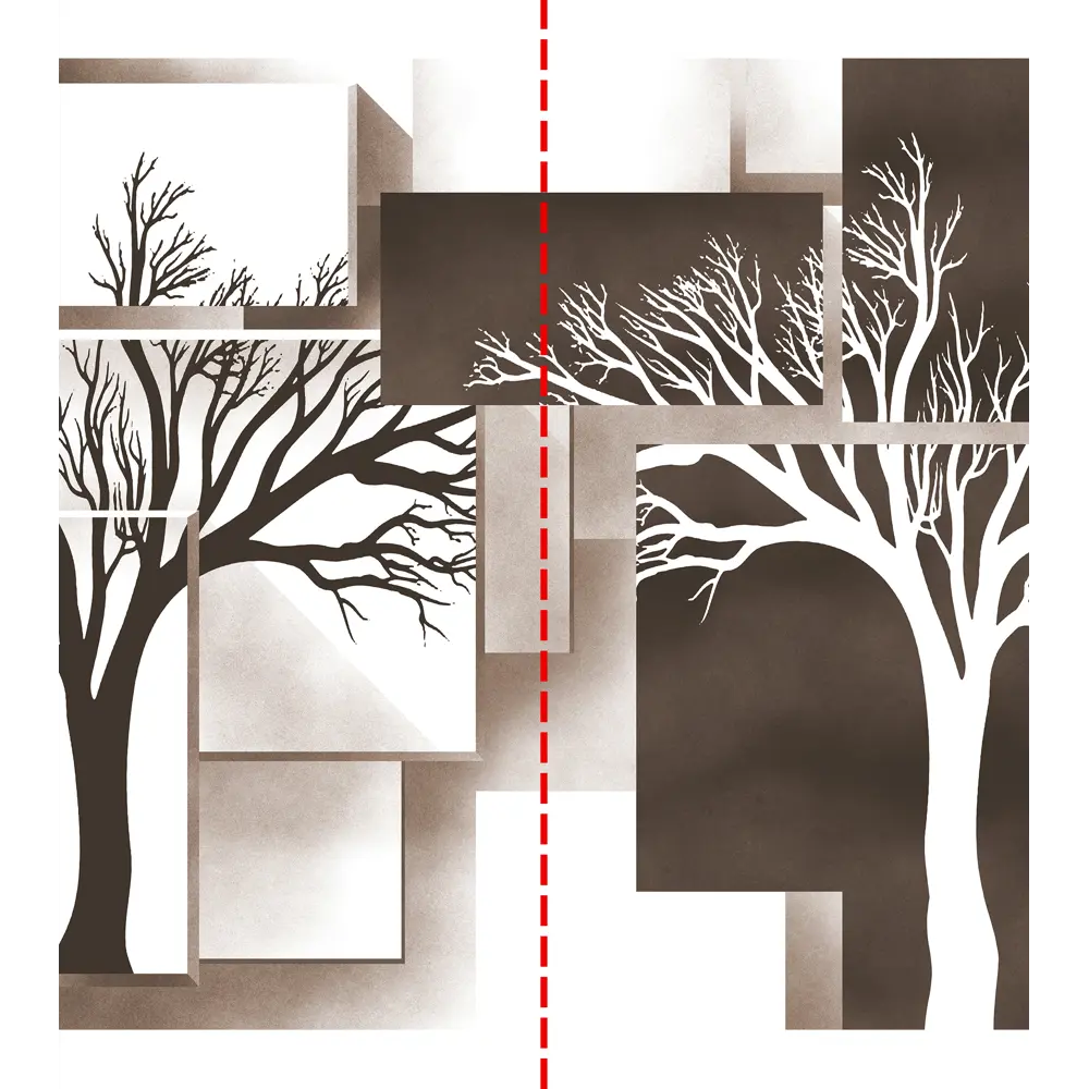 Фотообои Деревья флизелиновые 200x200 см 10387-Л МОСКОВСКАЯ ОБОЙНАЯ ФАБРИКА Malex factory STLM-2156407 - Вид №2