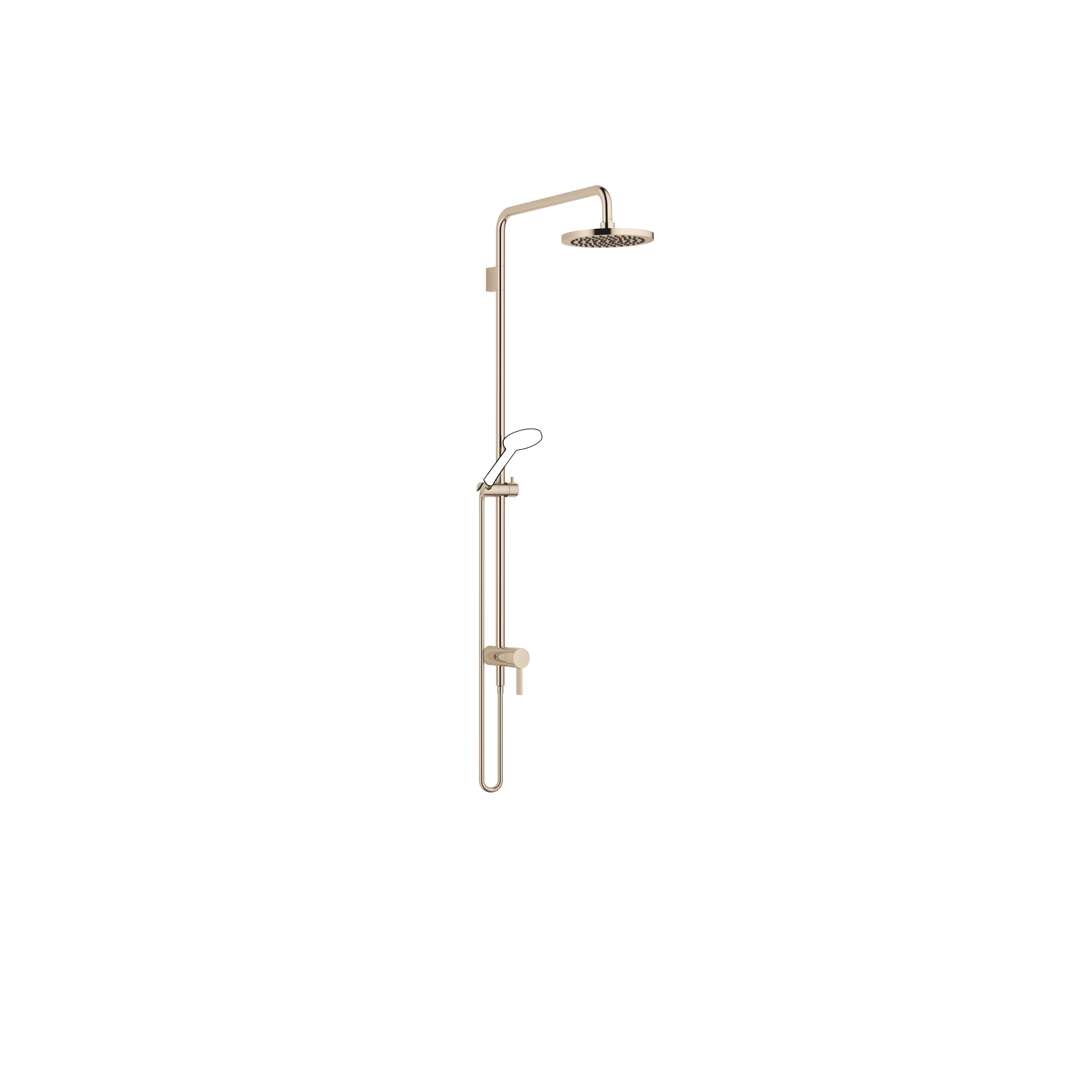 Showerpipe с однорычажным смесителем для душа без ручного душа - Шампанское (22-каратное золото) DornBracht 36112970-47