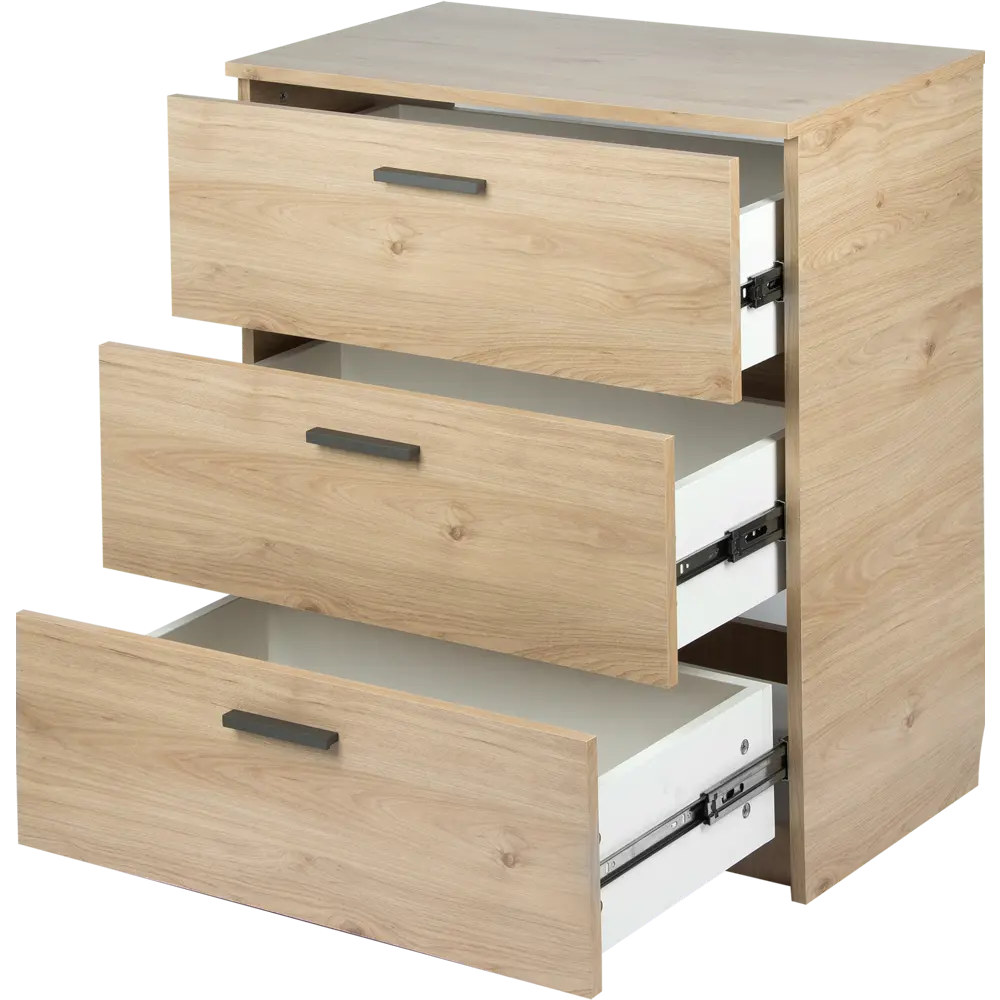 Комод 3 ящика 68.5x80x39.4 см ЛДСП цвет гикори джексон 82431234 STLM-2194961 Santreyd  - Вид №3