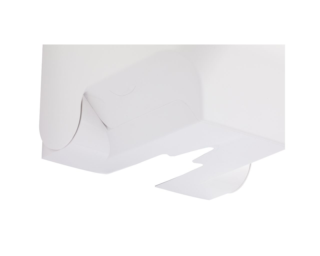 CTN101 Контейнер для бумажных полотенец в рулонах TOP MAXI, АБС-пластик, белый, синее окошко Merida  - Вид №5