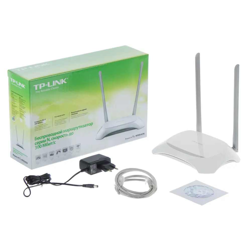 Wi-Fi роутер TP-LINK TL-WR840N, 300 Мбит/с, пластик, цвет белый STLM-2170533 - Вид №3