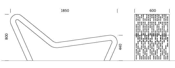 Наружное сиденье из нержавеющей стали BENKERT BANKE Chalidor ARCH-00119390 - Вид №6