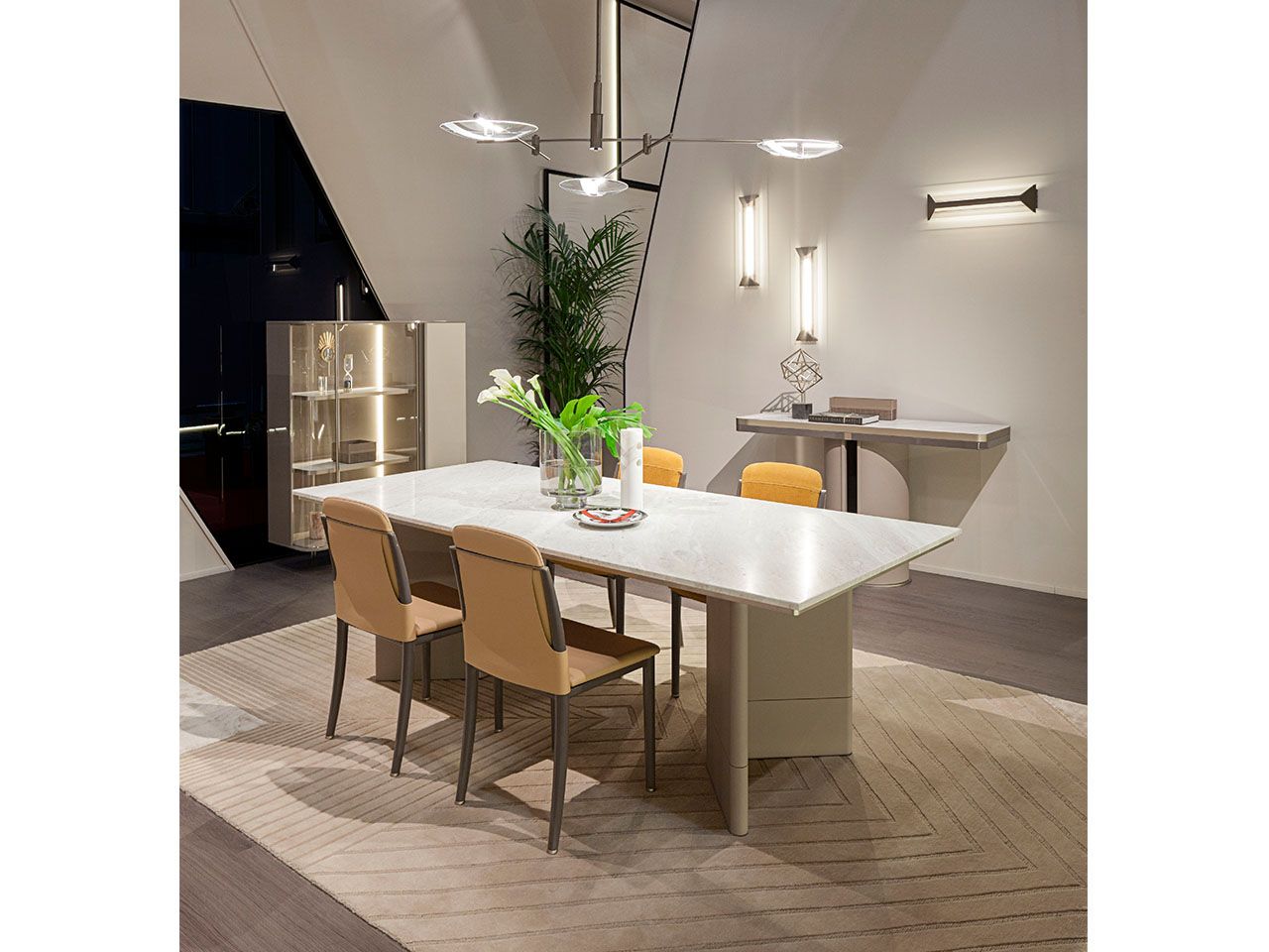 Полосатый шерстяной и шелковый ковер ручной работы Turri ноль ARCH-00053377 - Вид №1