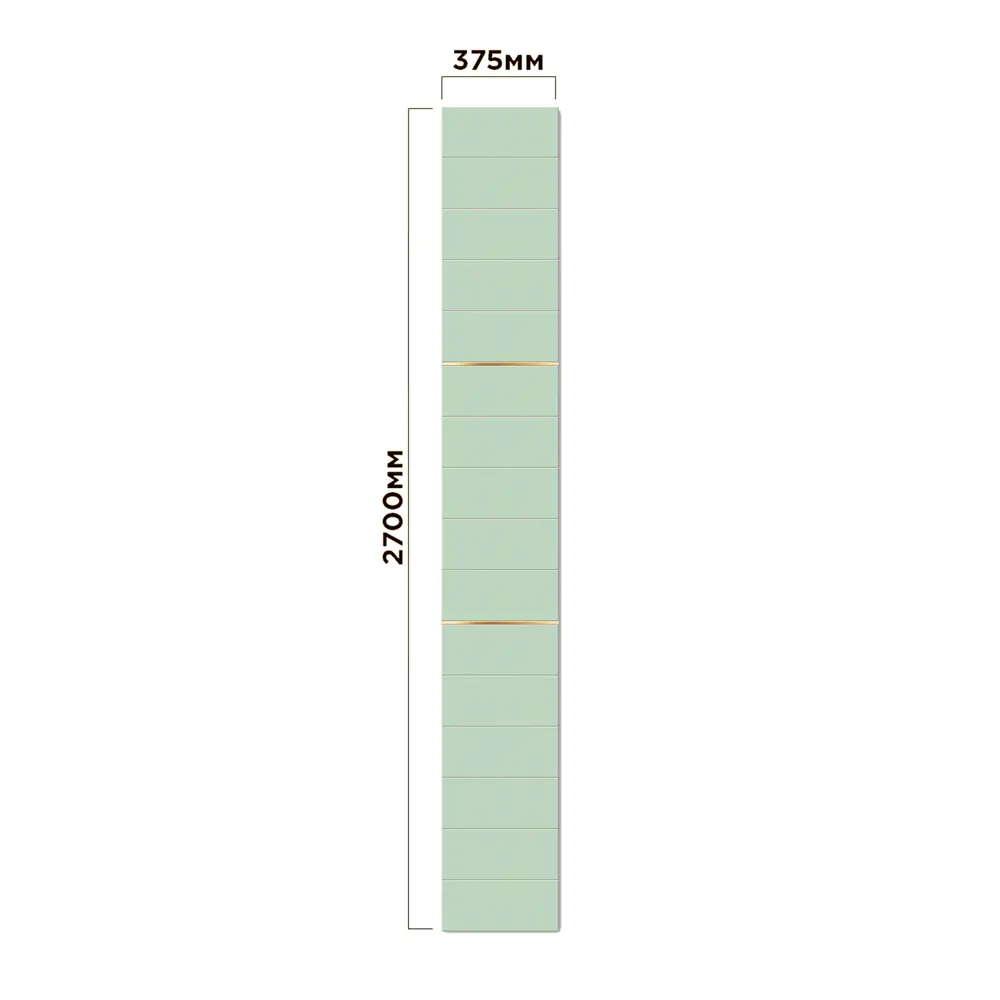 Панель ПВХ Тала зеленый 8 мм 2700х375 мм 1.0125 м² VENTA STLM-2177653 - Вид №1