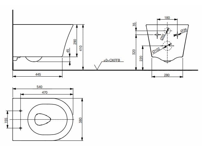 Керамический подвесной туалет биде TOTO GP ARCH-00120712 - Вид №5