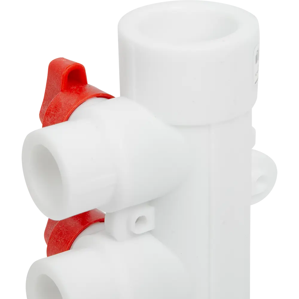 Коллектор универсальный Valfex на 3 выхода 32x20 мм с кранами STLM-2012569 - Вид №2