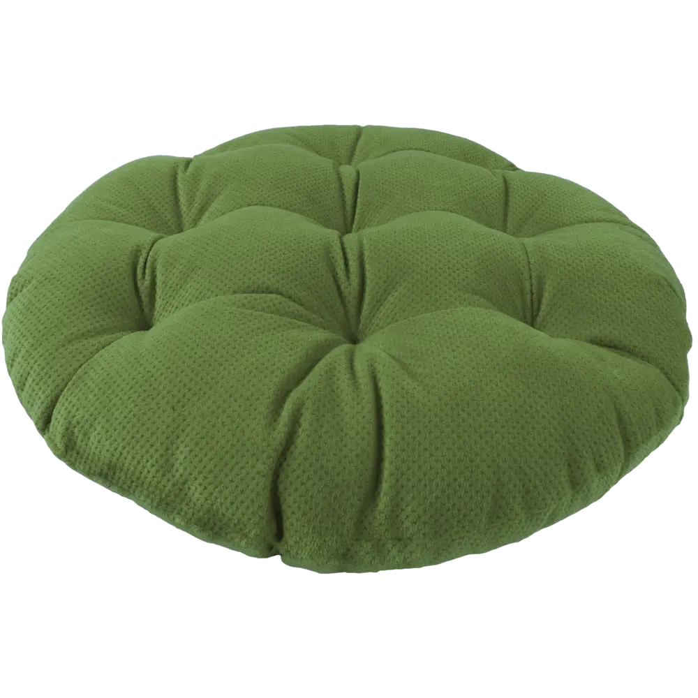 Подушка для стула Грид ø37 см цвет зеленый LINEN WAY STLM-2149756 - Вид №1