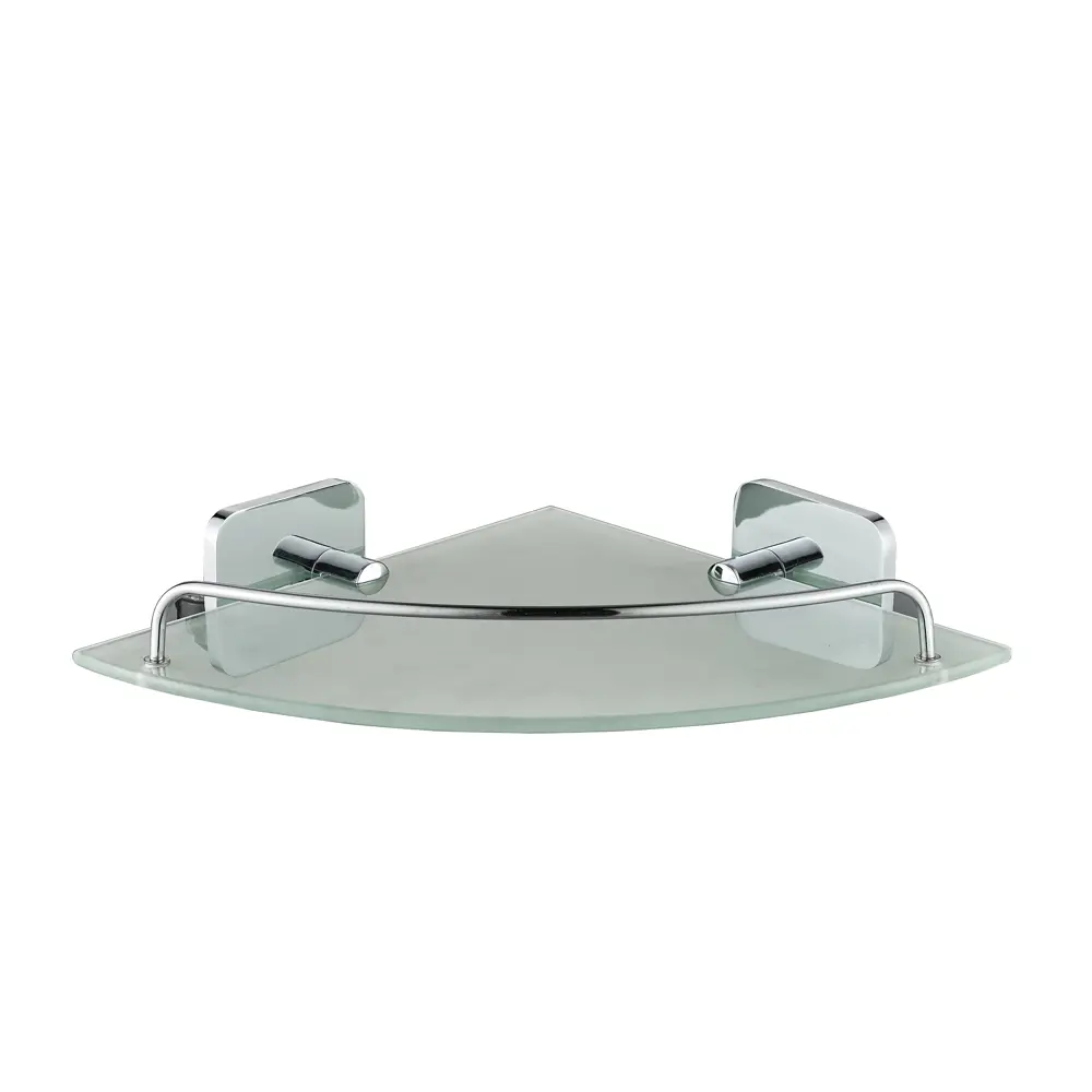 Полка для ванной комнаты Kraft угловая, стекло/хром BRISSEN STLM-2083362 - Вид №1