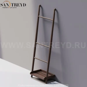 Agape STAIRS Вешалка для полотенец с одной полкой под коричневый дуб ACOM0532NRU
