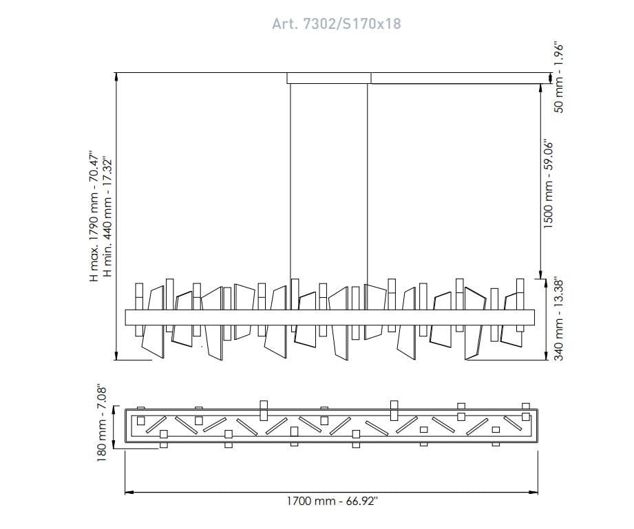 Стеклянный и металлический светодиодный подвесной светильник Patrizia Volpato Vela ARCH-00073472 - Вид №7
