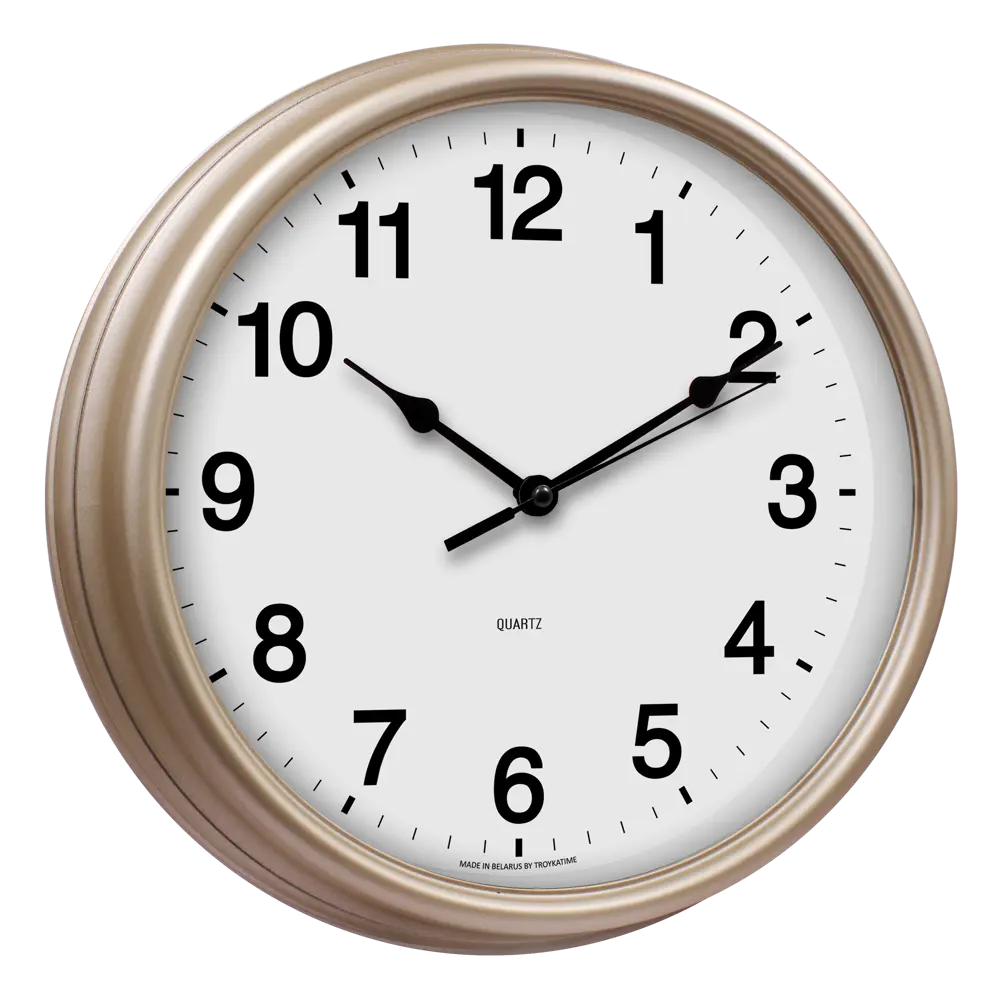 Часы настенные Troykatime Классика круглые пластик цвет золотистый бесшумные ø31 см NEO-CLASSIC STLM-2180676 - Вид №2