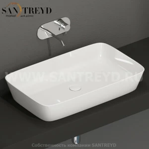 460201 Накладная раковина на столешницу  прямоугольная Kerasan Nolita