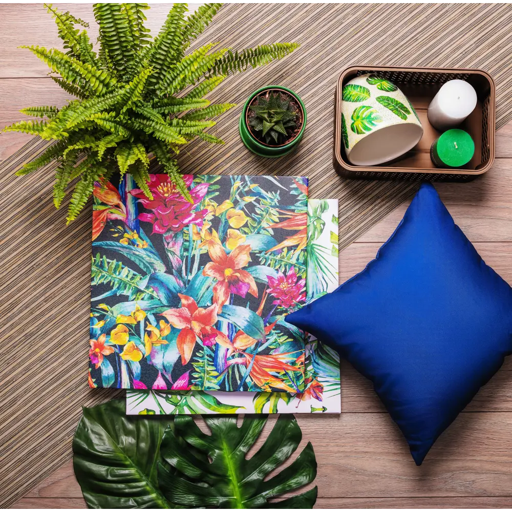 Горшок цветочный Джунгли ø12 h11 см v0.8 л керамика бежевый/зелёный Santreyd STLM-2163242 - Вид №4