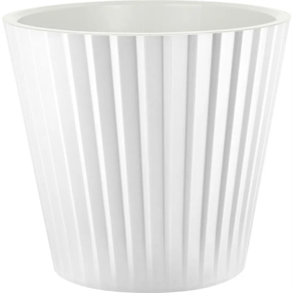 Горшок цветочный Ingreen Sand ø19 h17.7 см v3.3 л пластик белый STLM-2101463