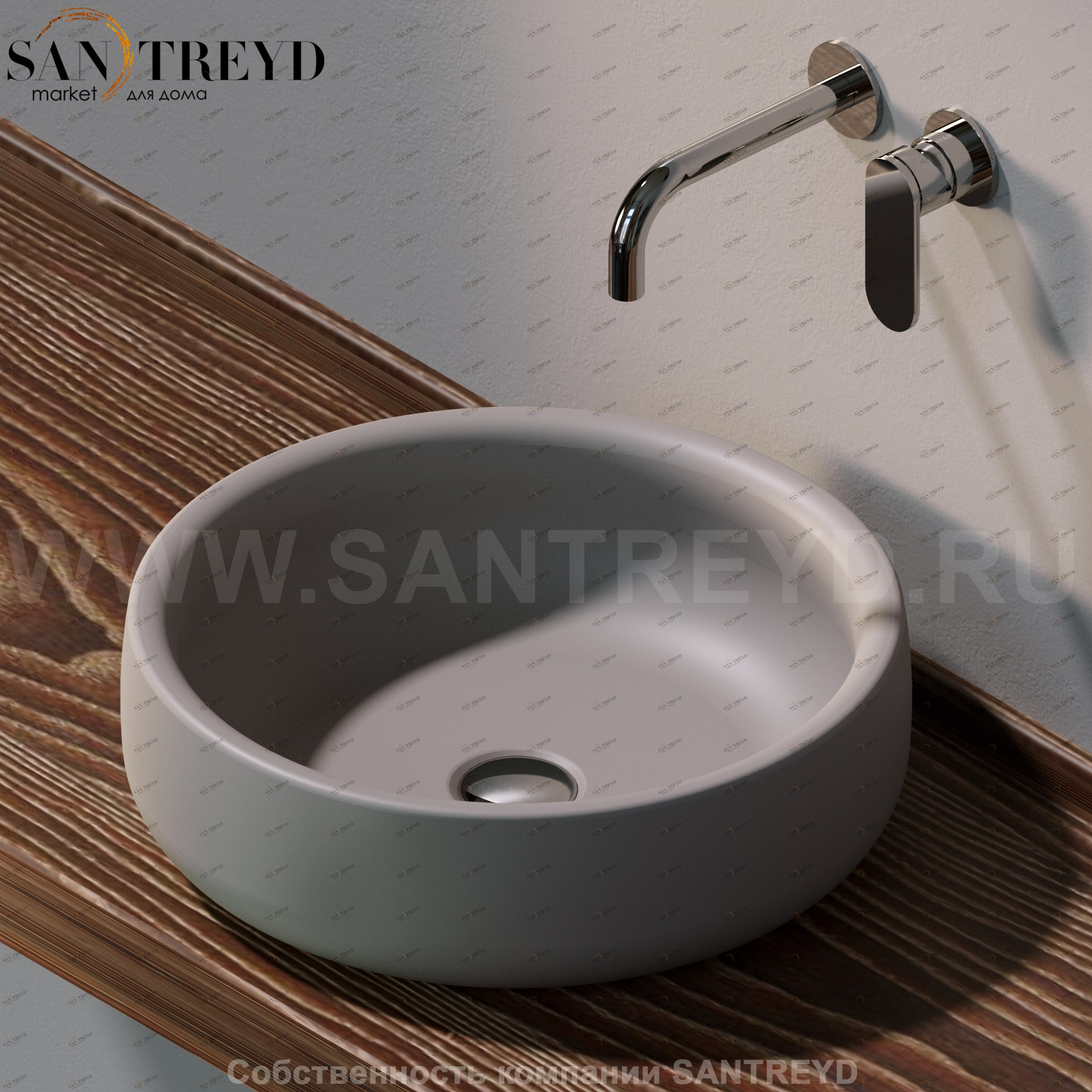 BN46A1019 Накладная раковина на столешницу  круглая Ceramica Flaminia Bonola