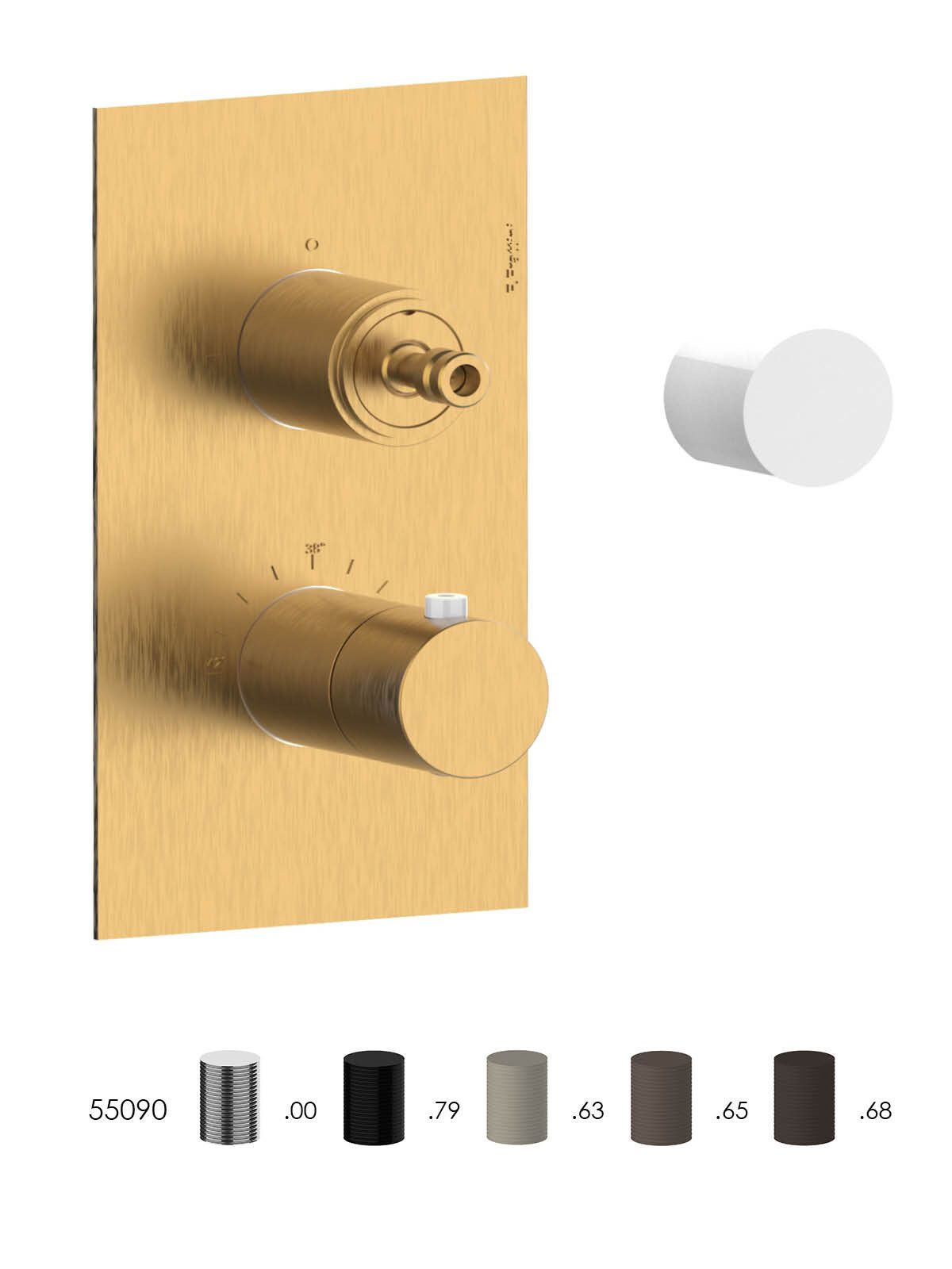 Встраиваемый термостатический смеситель для душа с 2 отверстиями Rubinetterie Frattini ARCH-00045320 - Вид №13