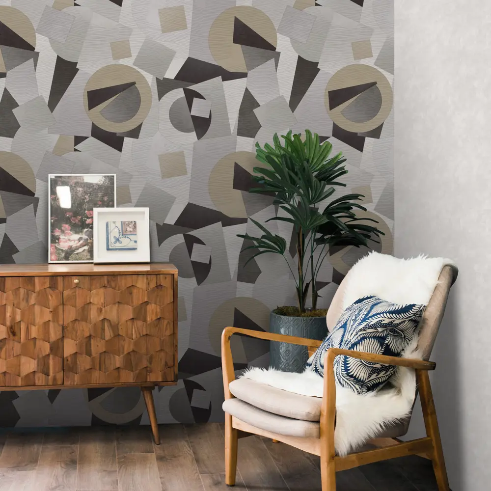 Обои флизелиновые Deco-Deco Forma серые 1.06 м DD6011-22 Santreyd STLM-2168000 - Вид №3