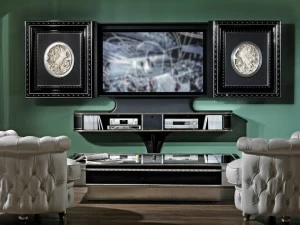 Vismara Design Моторизованная лакированная деревянная тумба под ТВ с раздвижными дверцами Classic