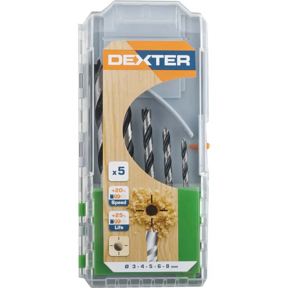 Набор свёрл по дереву 5 шт. Dexter SM486, 3-8 мм 16708476 STLM-2090500  - Вид №2