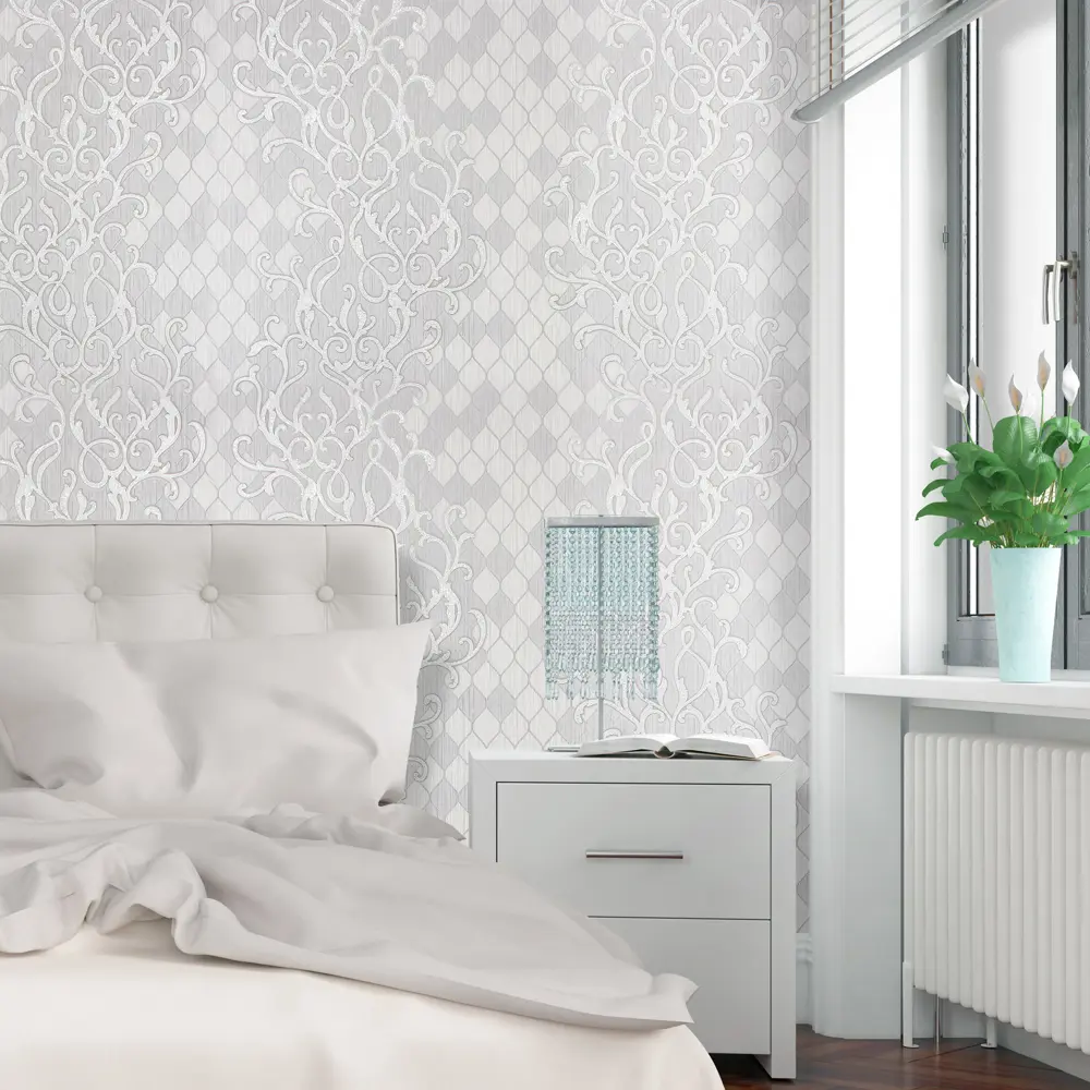 Обои флизелиновые Амина 1.06х10 м серые 1615-5 Santreyd STLM-2087682 - Вид №2