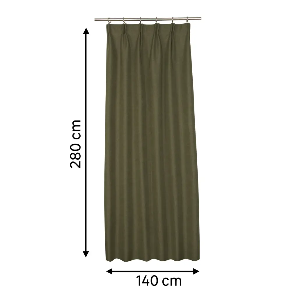 Штора на ленте Inspire Tiisetso 140x280 см цвет зеленый 83562060 STLM-2077183  - Вид №2