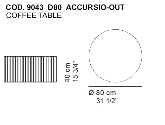 Стальной круглый садовый стол La Cividina Accursio Outdoor ARCH-00064303 - Вид №9