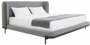 HC28 Cosmo Двуспальная кровать из ткани с мягким изголовьем Barry 61f010/61f001