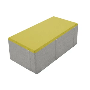Плитка тротуарная двухслойная Призма 200x100x60 мм цвет желтый 85263184 STLM-2060913