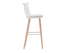 Высокий стул из бука с мягким сиденьем