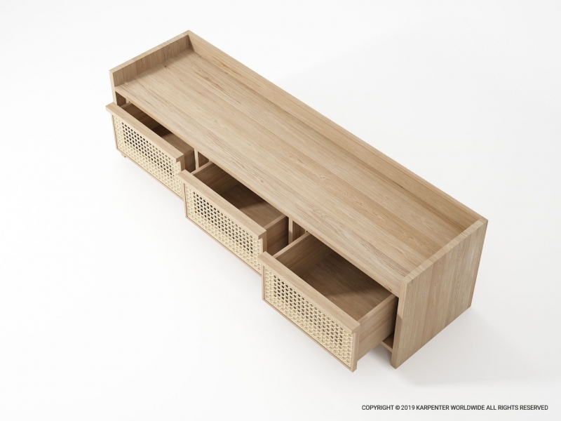 573_1165 Медиа-шкаф с 3 ящиками Karpenter ROOTS - Вид №3