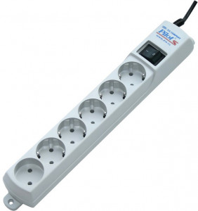 Pilot S7M Surge protector pilot s 7m, 6 outlets (5+1), white ZIS